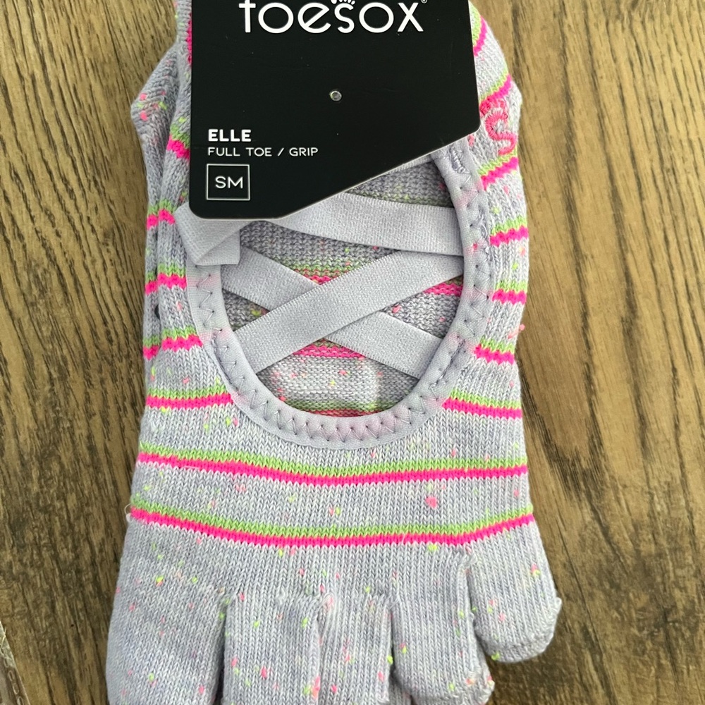 ToeSox Elle Full Toe Grip Socks Size S